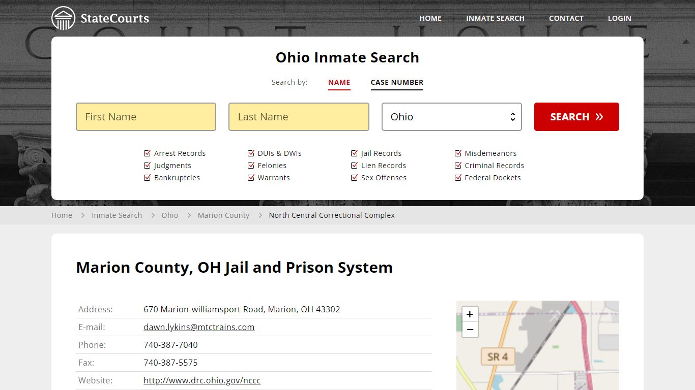 North Central Correctional Complex Inmate Records Search, Ohio ...